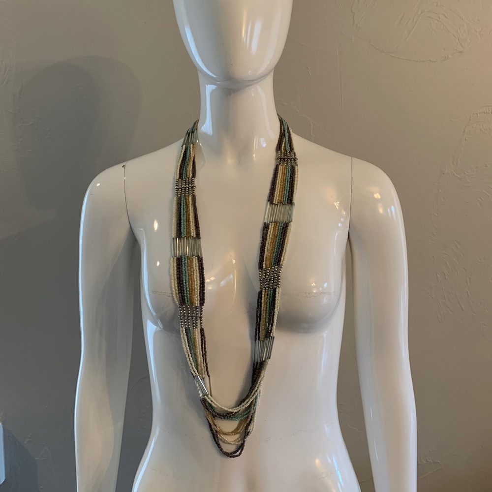 Multi-color beaded necklace